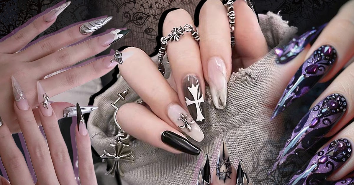 Goth Nail Designs: 5 Edgy, but Pretty Ideas for All the Darklings (with Tutorials!)