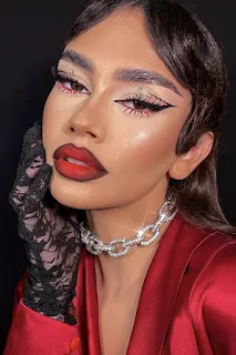 Kat Hernandez and the Unholy Red Lips makeup look from euphoria
